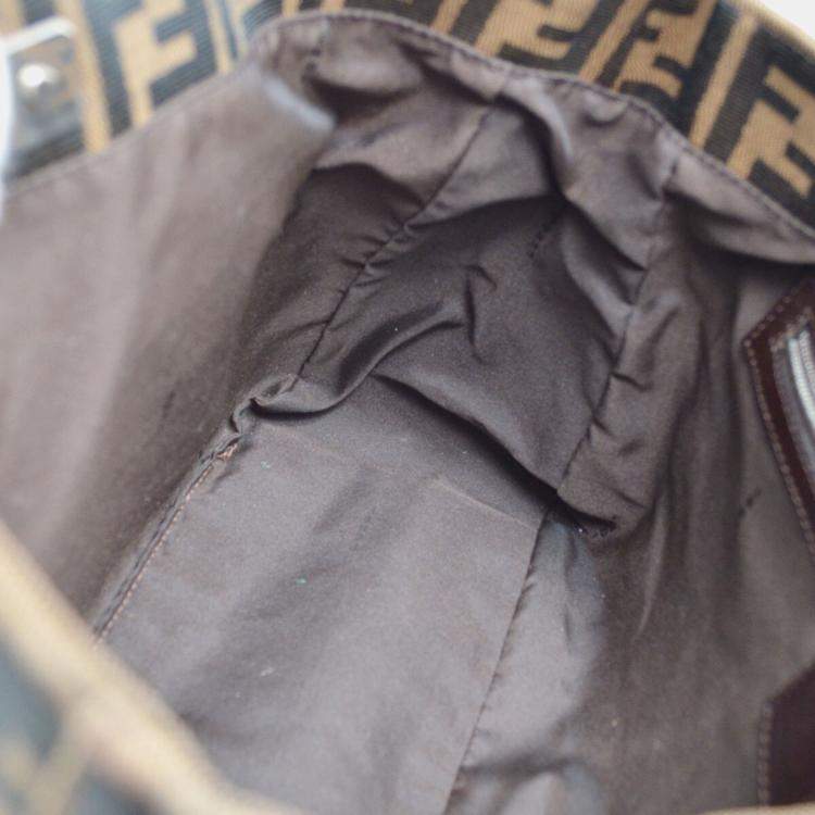 Pre Owned Fendi Brown Zucca Canvas Tote Bag