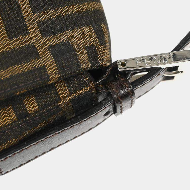 Pre Owned Fendi Brown Zucca Baguette Handbag