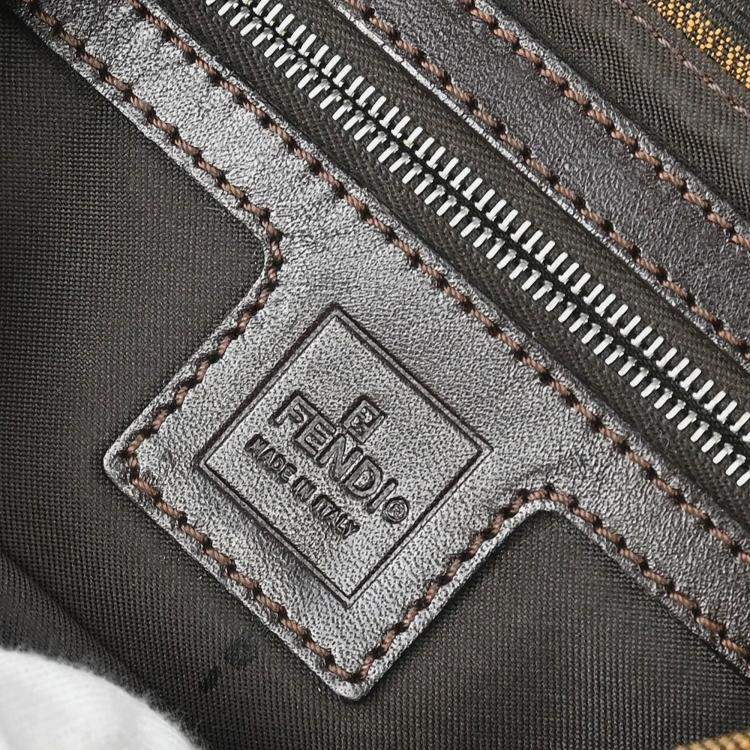 Pre Owned Fendi Brown Zucca Baguette Handbag