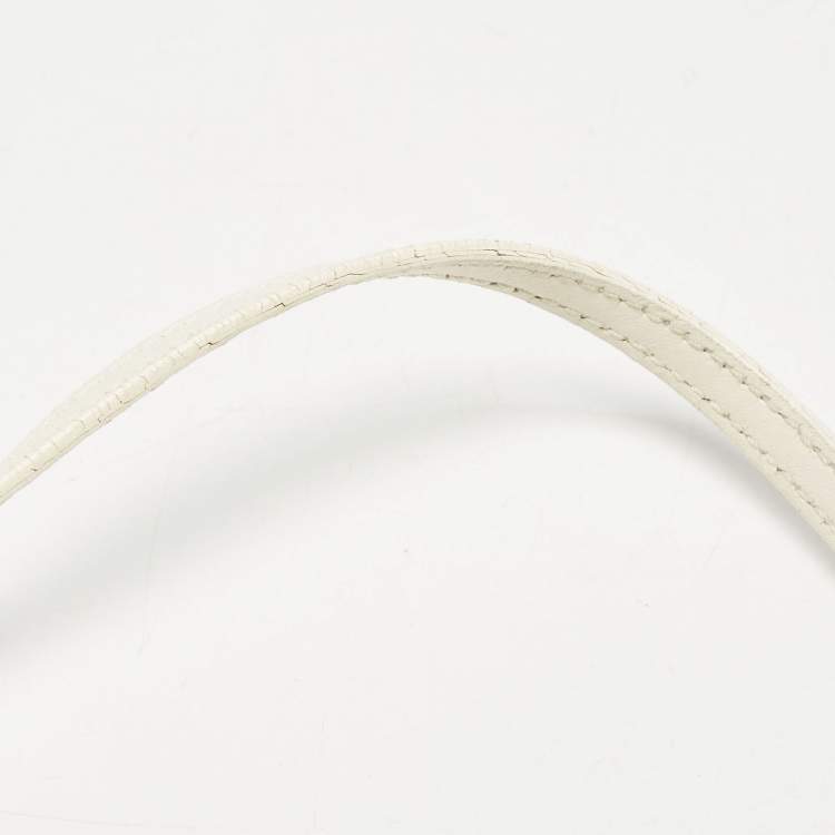 Pre Owned Fendi White Leather Mini Mama Baguette Bag