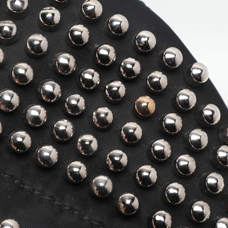 Pre Owned Fendi Black Nylon Monster Studs Mini Black Backpack