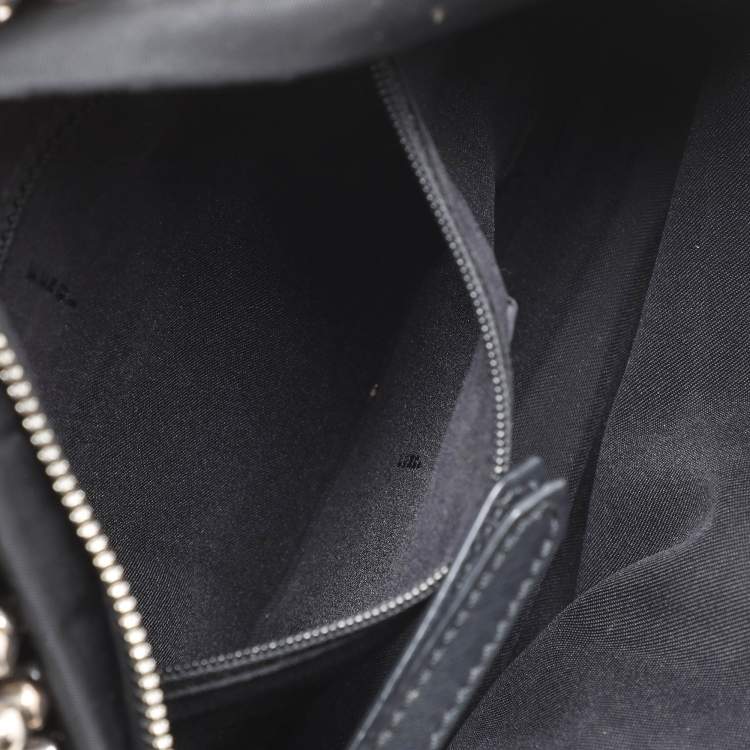 Pre Owned Fendi Black Nylon Monster Studs Mini Black Backpack