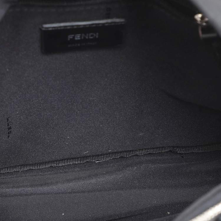 Pre Owned Fendi Black Nylon Monster Studs Mini Black Backpack