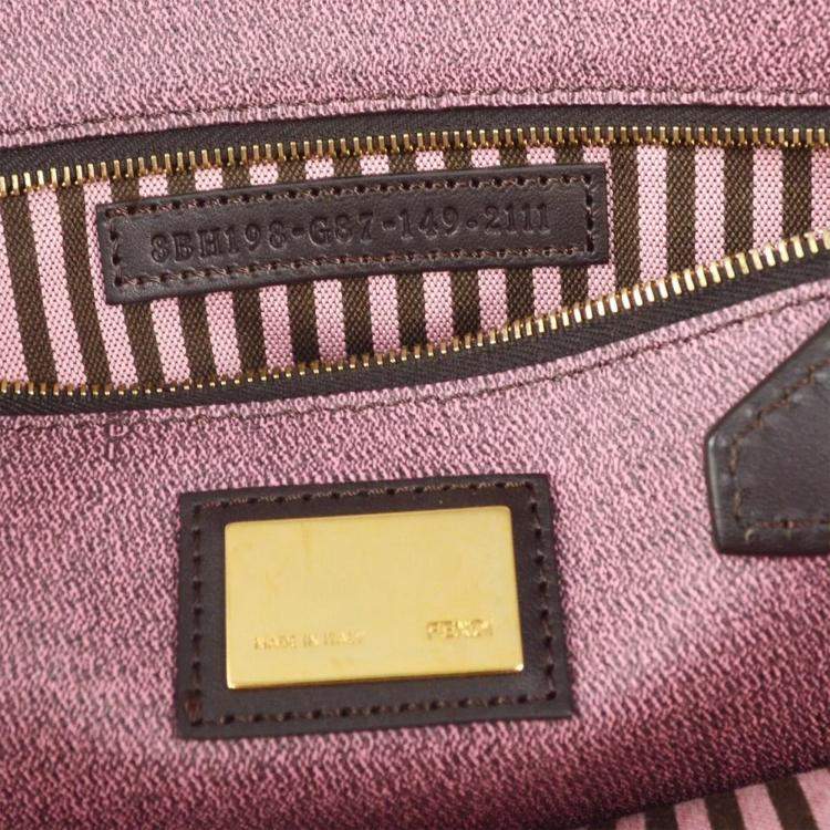 Pre Owned Fendi Brown Zucca Tote Bag