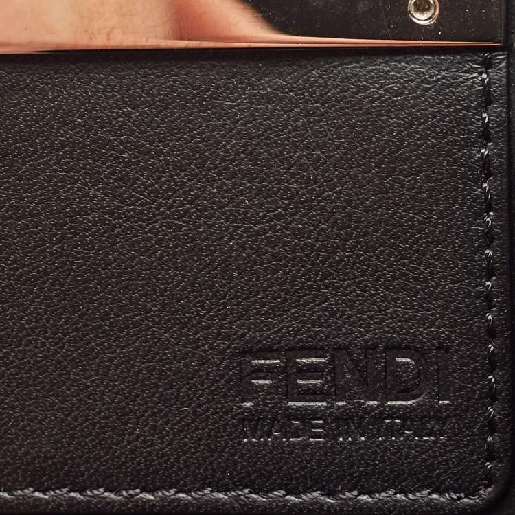 Pre Owned Fendi Black/Silver Leather Large 3Jours Tote