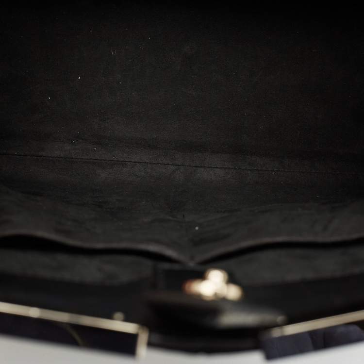 Pre Owned Fendi Black/Silver Leather Large 3Jours Tote