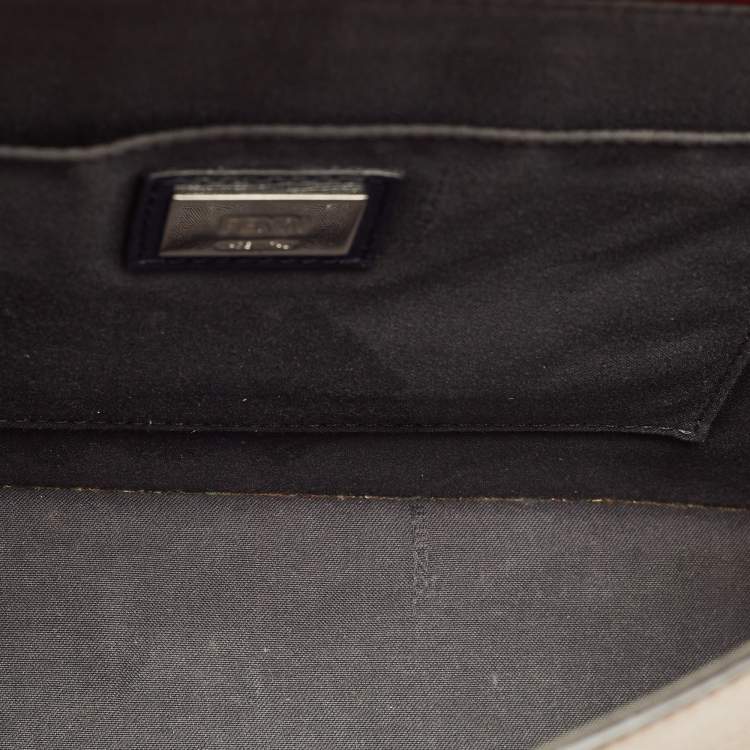 Pre Owned Fendi Multicolor Leather Demi Jour Top Handle Bag