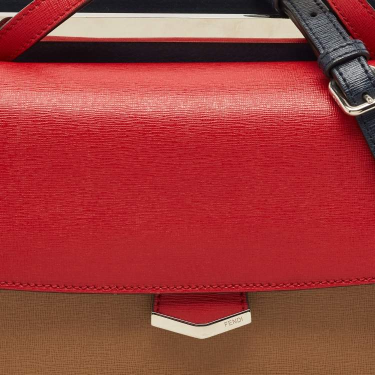 Pre Owned Fendi Multicolor Leather Demi Jour Top Handle Bag
