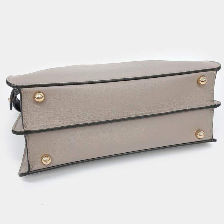 مملوكة مسبقًا Fendi Beige Leather Peekaboo I SEE U Small bag