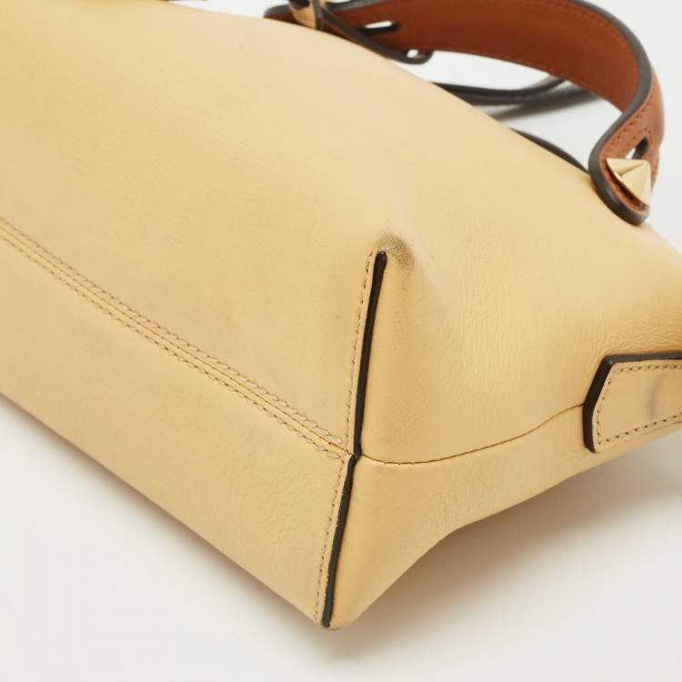 Pre Owned Fendi Tan/Brown Leather Mini By The Way Crossbody Bag