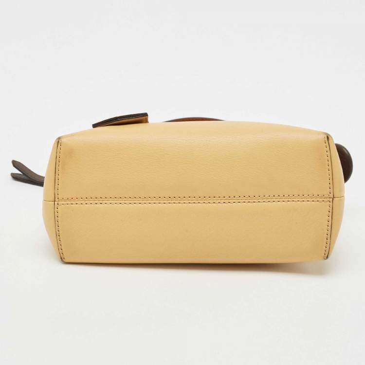 Pre Owned Fendi Tan/Brown Leather Mini By The Way Crossbody Bag