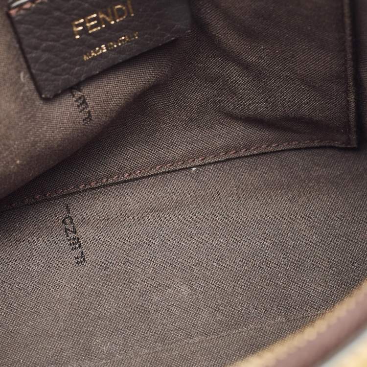 Pre Owned Fendi Tan/Brown Leather Mini By The Way Crossbody Bag