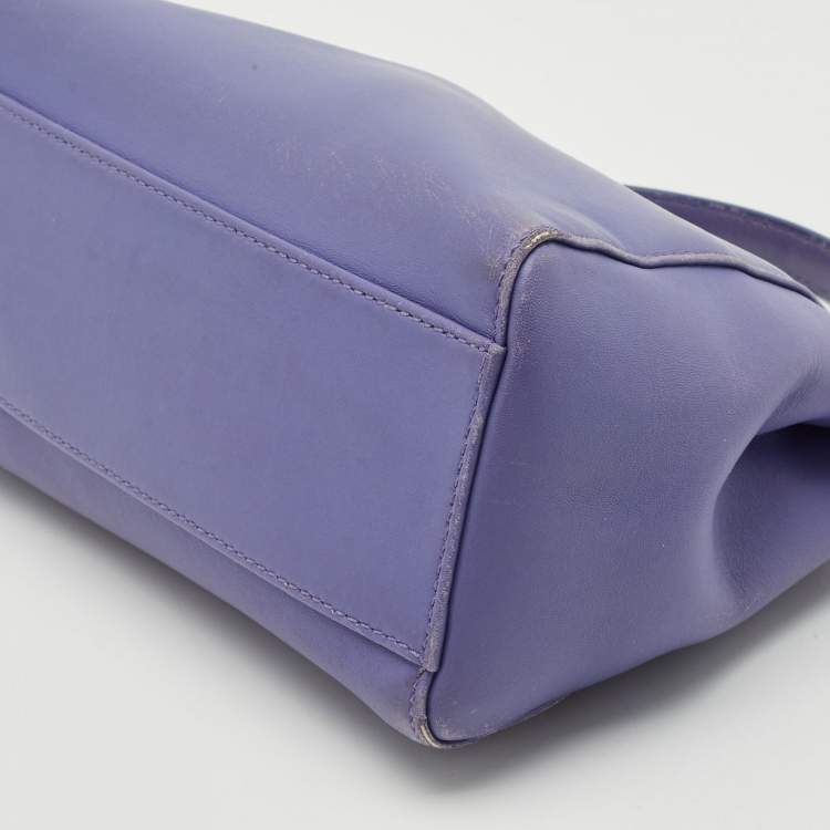 مملوكة مسبقًا Fendi Purple Leather Mini Peekaboo Top Handle Bag