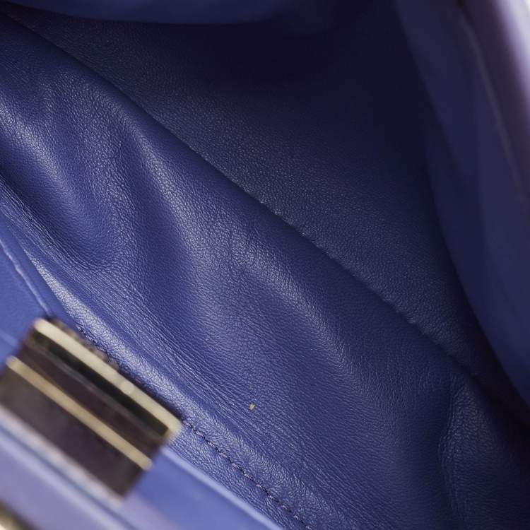 مملوكة مسبقًا Fendi Purple Leather Mini Peekaboo Top Handle Bag