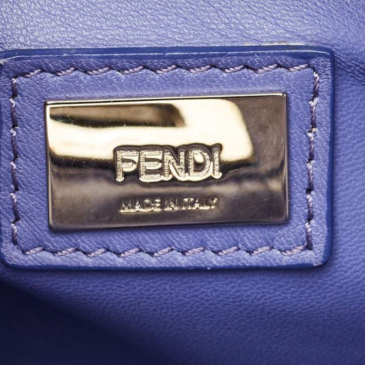 مملوكة مسبقًا Fendi Purple Leather Mini Peekaboo Top Handle Bag