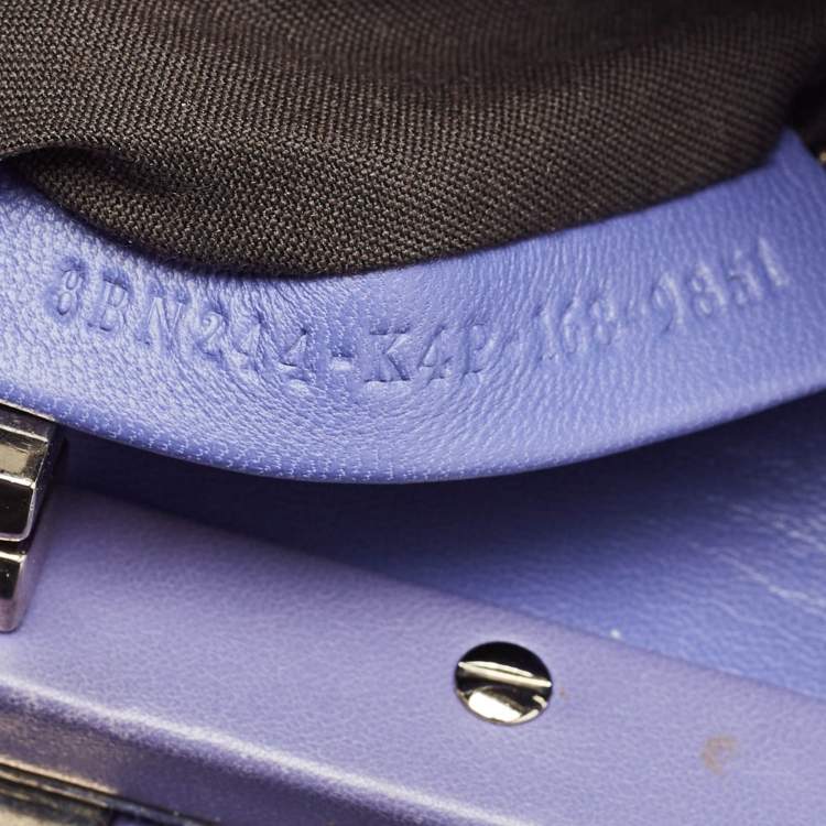 مملوكة مسبقًا Fendi Purple Leather Mini Peekaboo Top Handle Bag