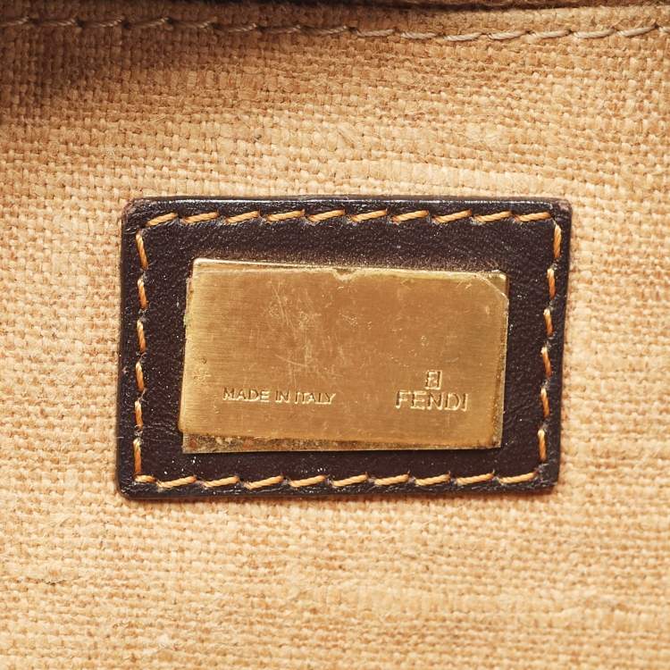 Pre Owned Fendi Blue Denim Mini Mama Baguette Bag