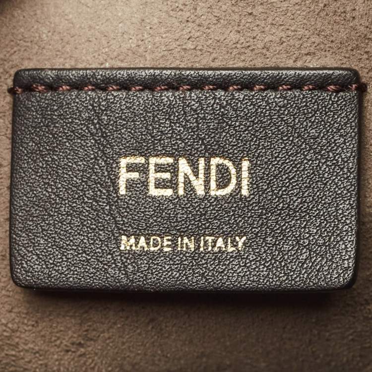 Pre Owned Fendi Black Leather Mini Mon Tresor Drawstring Bucket Bag