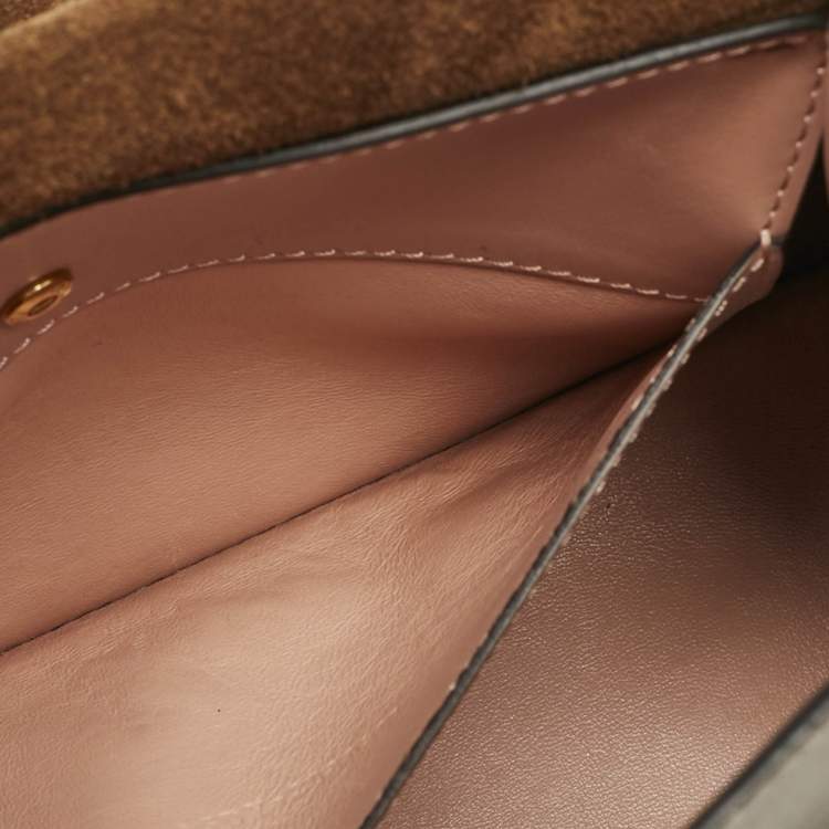 Pre Owned Fendi Olive Green Leather Kan U Shoulder Bag