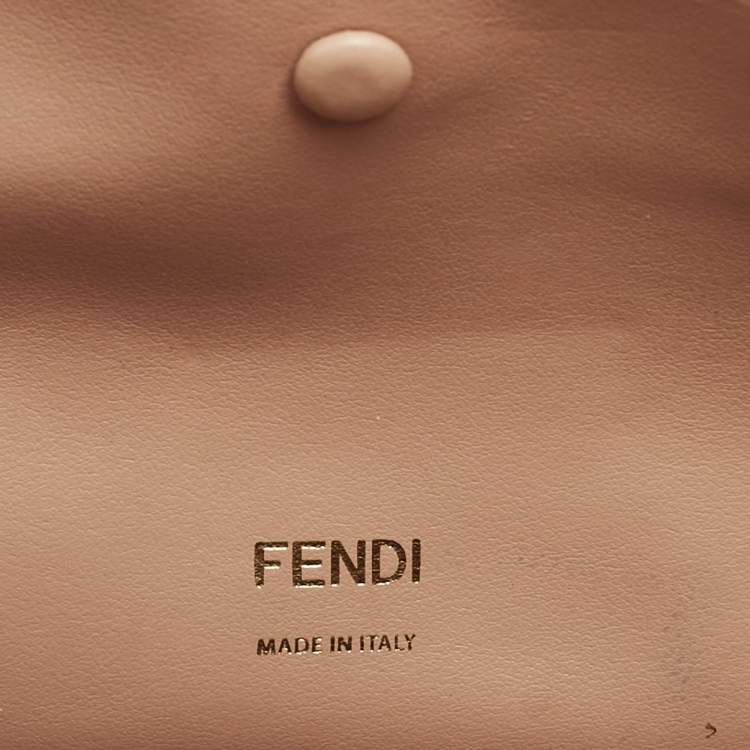 Pre Owned Fendi Olive Green Leather Kan U Shoulder Bag