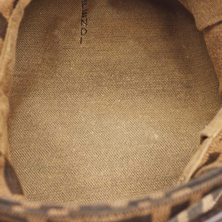 Pre Owned Fendi Tobacco Zucca Canvas Mini Chef Hobo