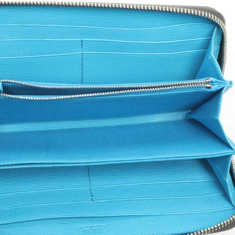 Pre Owned Fendi Multicolor Patchwork Leather Monster Eye Zip Around Wallet