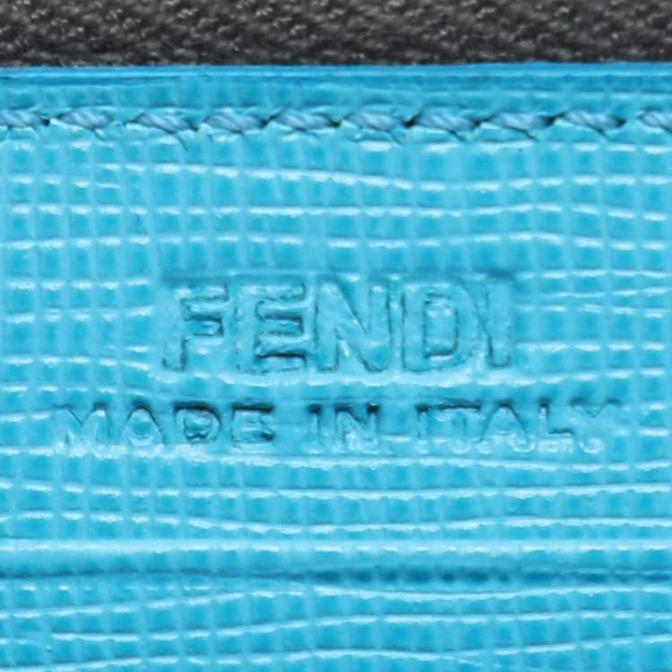 Pre Owned Fendi Multicolor Patchwork Leather Monster Eye Zip Around Wallet
