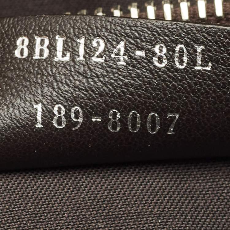 Pre Owned Fendi Dark Green/Beige Leather and Snakeskin Trim Medium By The Way Bag