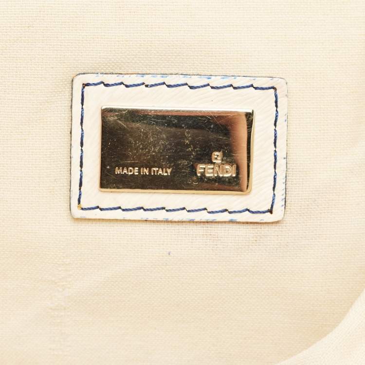 Pre Owned Fendi Multicolor Zucca Fabric and Patent Leather Boston Bag