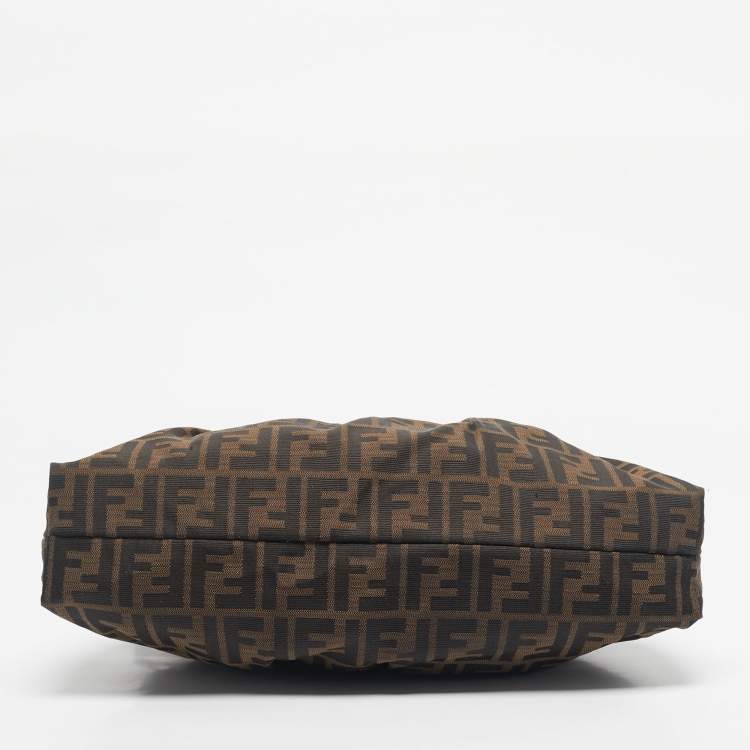 Pre Owned Fendi Tobacco Zucca Canvas Chef Shoulder Bag