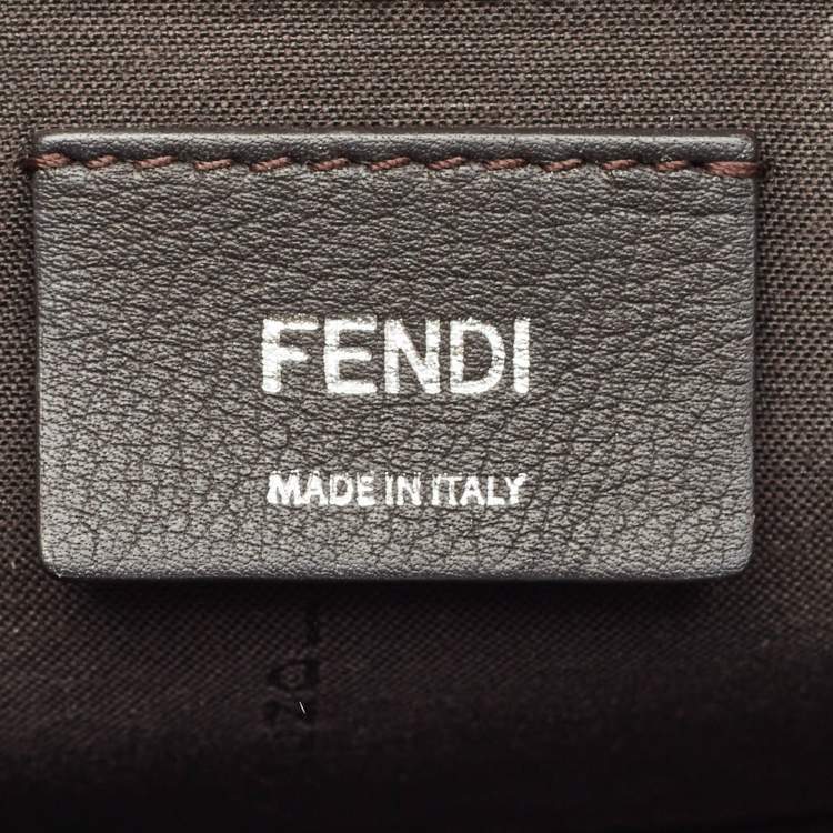 Pre Owned Fendi Beige/Natural Raffia Mini Applique By The Way Crossbody Bag