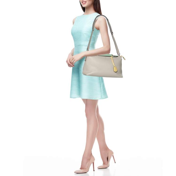 Pre Owned Fendi Tricolor Leather Large By The Way Boston Bag