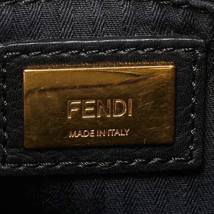 Pre Owned Fendi Black Leather Small 2Jours Tote