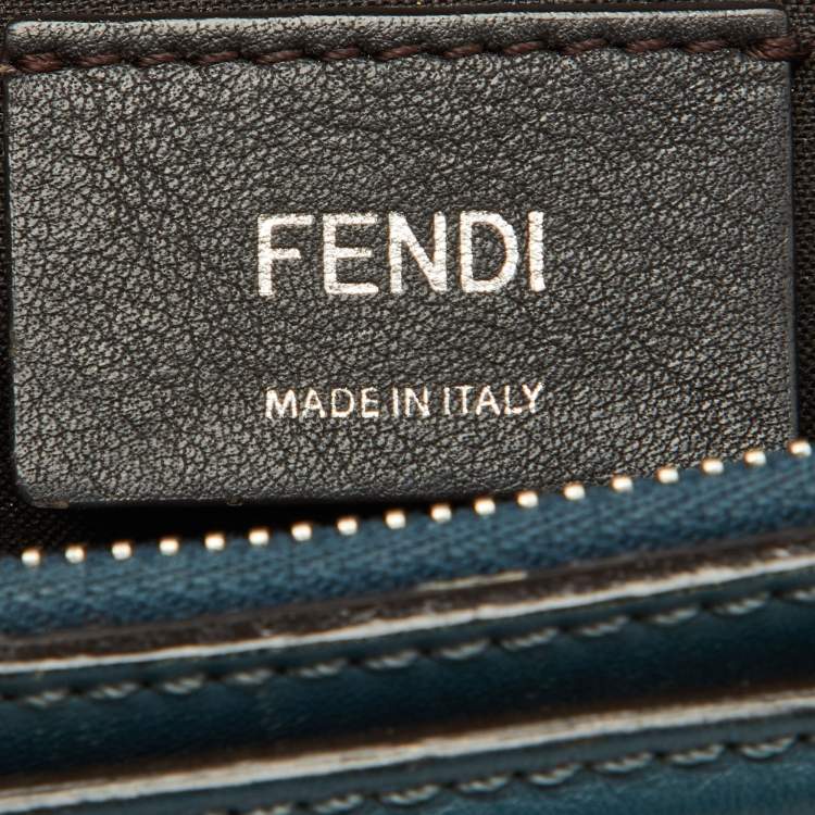 Pre Owned Fendi Blue Leather Mini By The Way Crossbody Bag