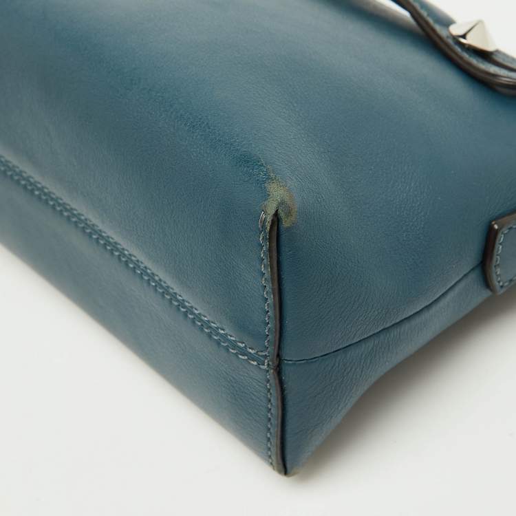 Pre Owned Fendi Blue Leather Mini By The Way Crossbody Bag