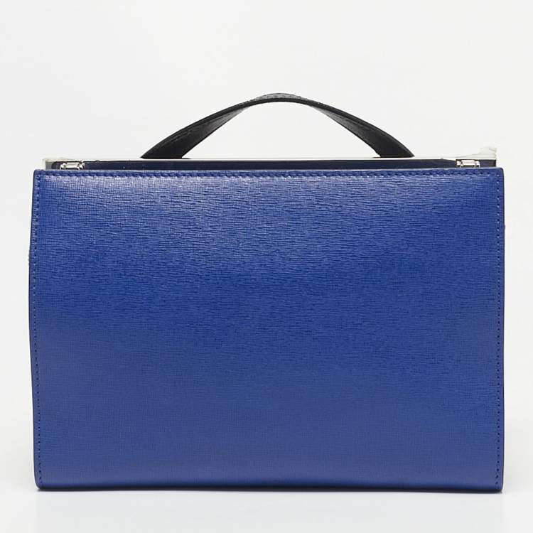 Pre Owned Fendi Multicolor Leather and Python Mini Demi Jour Top Handle Bag
