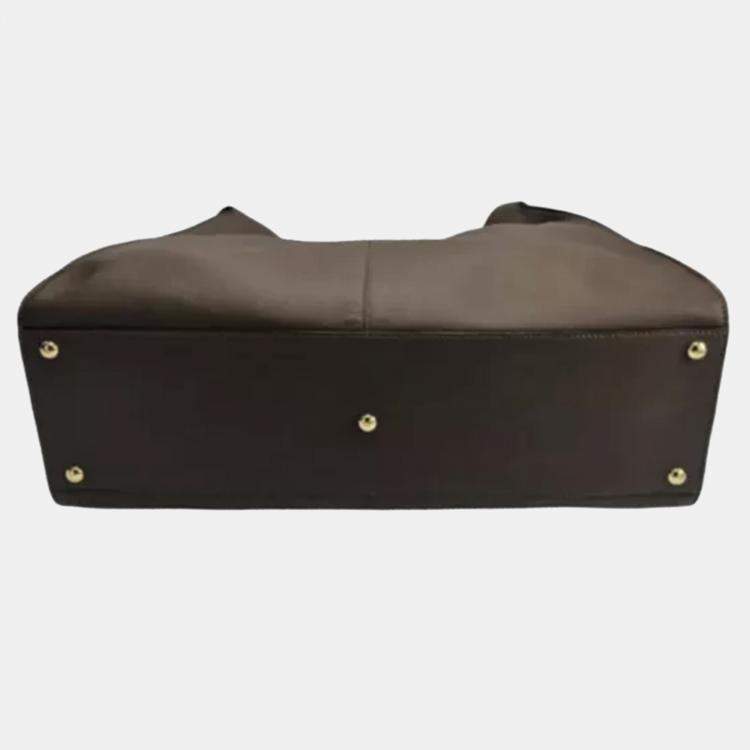 Pre Owned Fendi Peekaboo X-Lite Brown Leather Tote