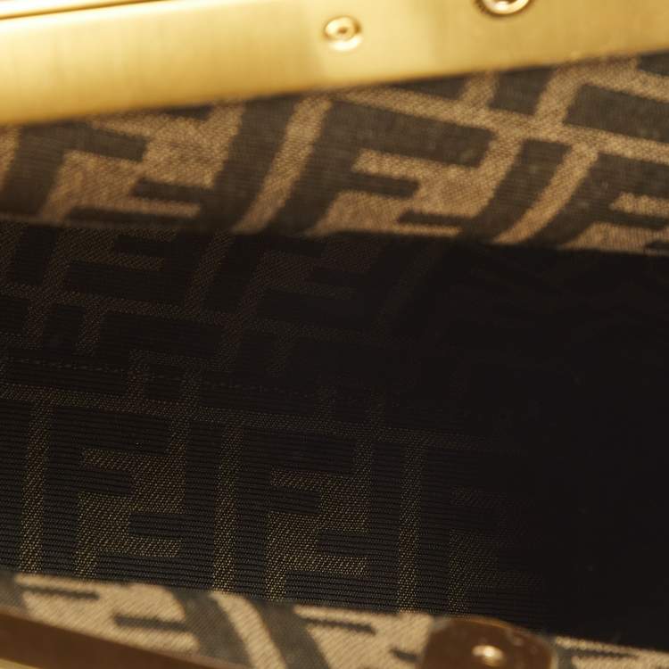 Pre Owned Fendi Grey Leather Medium Fendi First Shoulder Bag