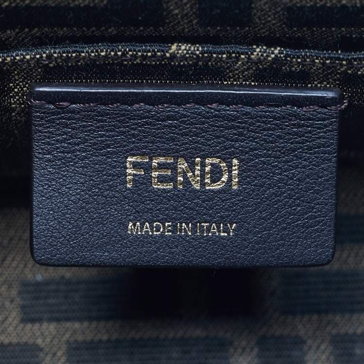 Pre Owned Fendi Beige FF Fabric Mini By The Way Bag