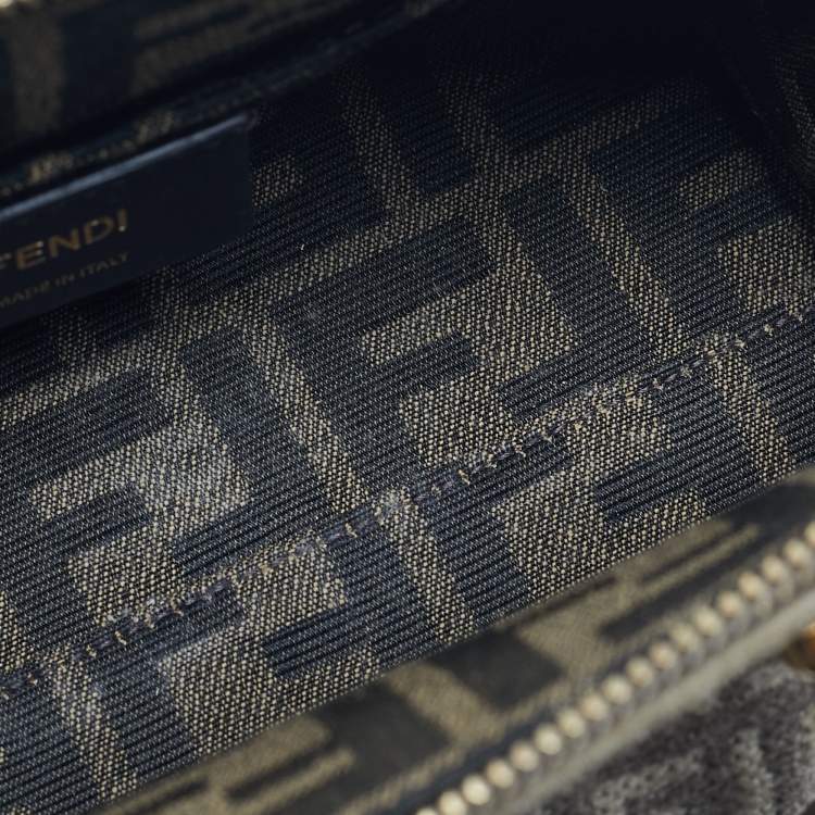 Pre Owned Fendi Beige FF Fabric Mini By The Way Bag