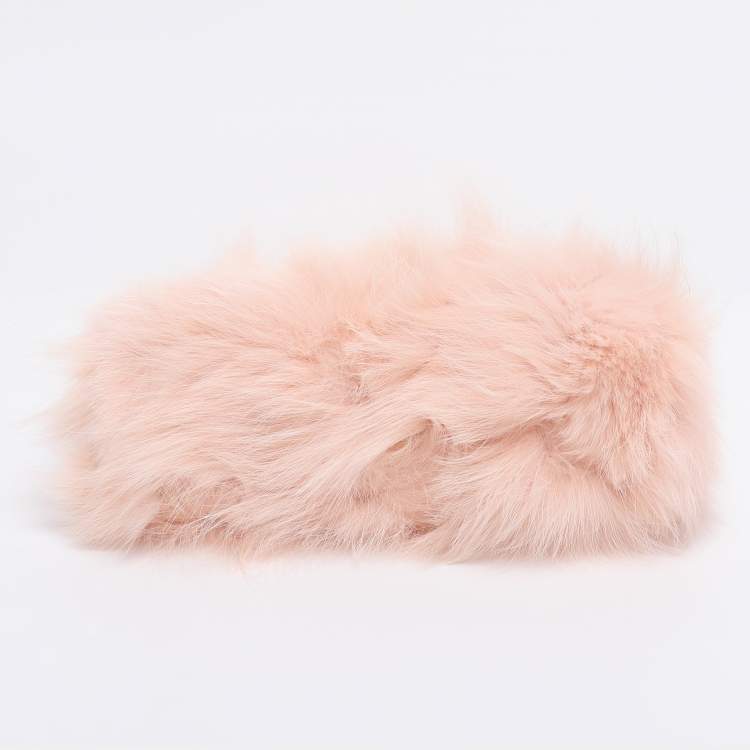 Pre Owned Fendi Pink For Fur and Leather Small First Clutch