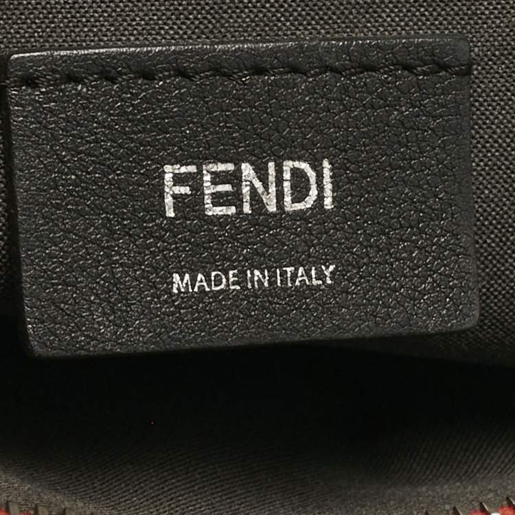Pre Owned Fendi Orange Leather Mini By The Way Crossbody Bag