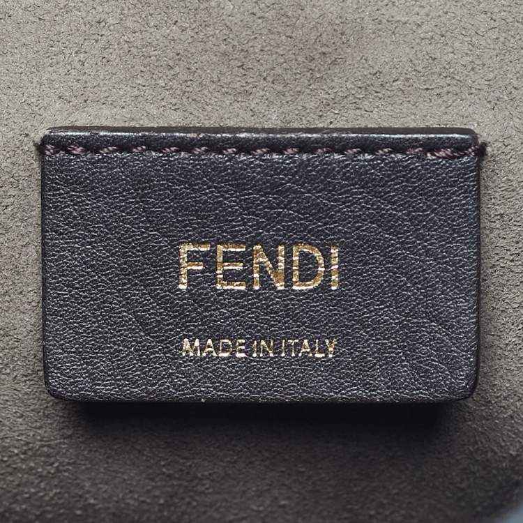Pre Owned Fendi Black Leather Mini Mon Tresor Drawstring Bucket Bag