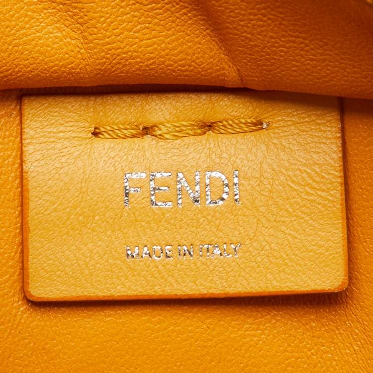 Pre Owned Fendi Yellow Leather Mini 3Jours Tote