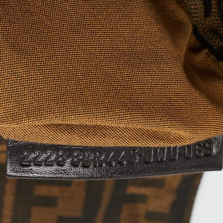 Pre Owned Fendi Tobacco Zucca Canvas and Leather Chef Flap Shoulder Bag