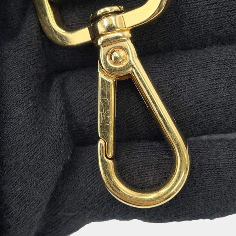Pre Owned Fendi Zucca Embossed Black Lambskin Baguette