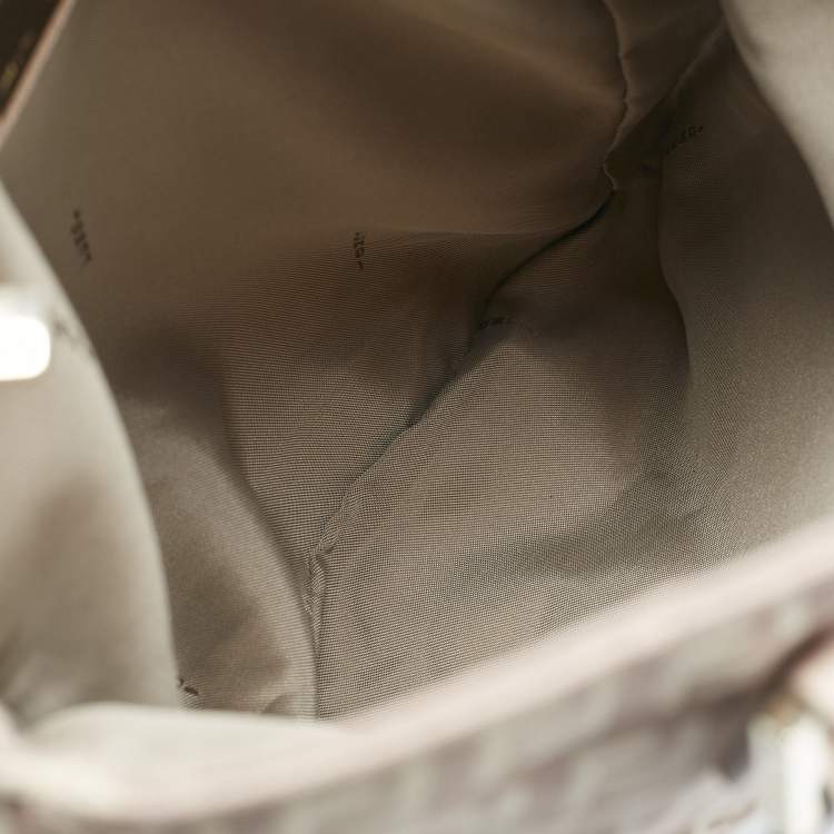 Pre Owned Fendi Beige/Pink Zucchino Canvas Logo Tote