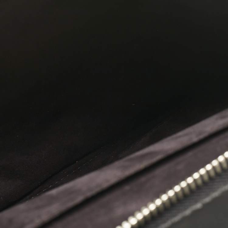Pre Owned Fendi Black Leather Small Hypnoteyes Dotcom Top Handle Bag