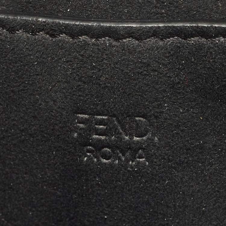 Pre Owned Fendi Black Leather Medium C'mon Shoulder Bag