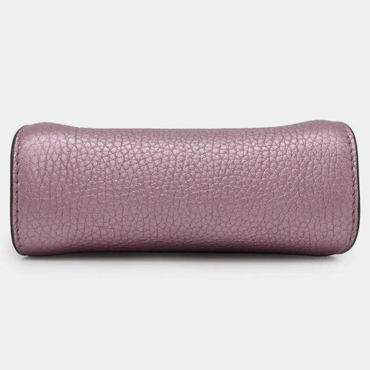 Pre Owned Fendi PeekabooChain shoulder Bag Mauve Pink Leather Size Nano
